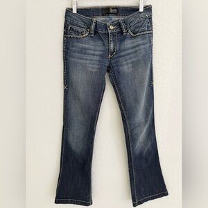 Antik Denim Jeans Womens 27X29 Bootcut Embroidered Low Rise Stretch Rhinestone